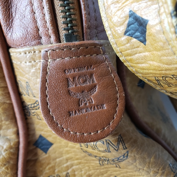Rare Style! AUTHENTIC VINTAGE MCM MUNCHEN VISETOS COGNAC SHOULBER BAG - Picture 3 of 16